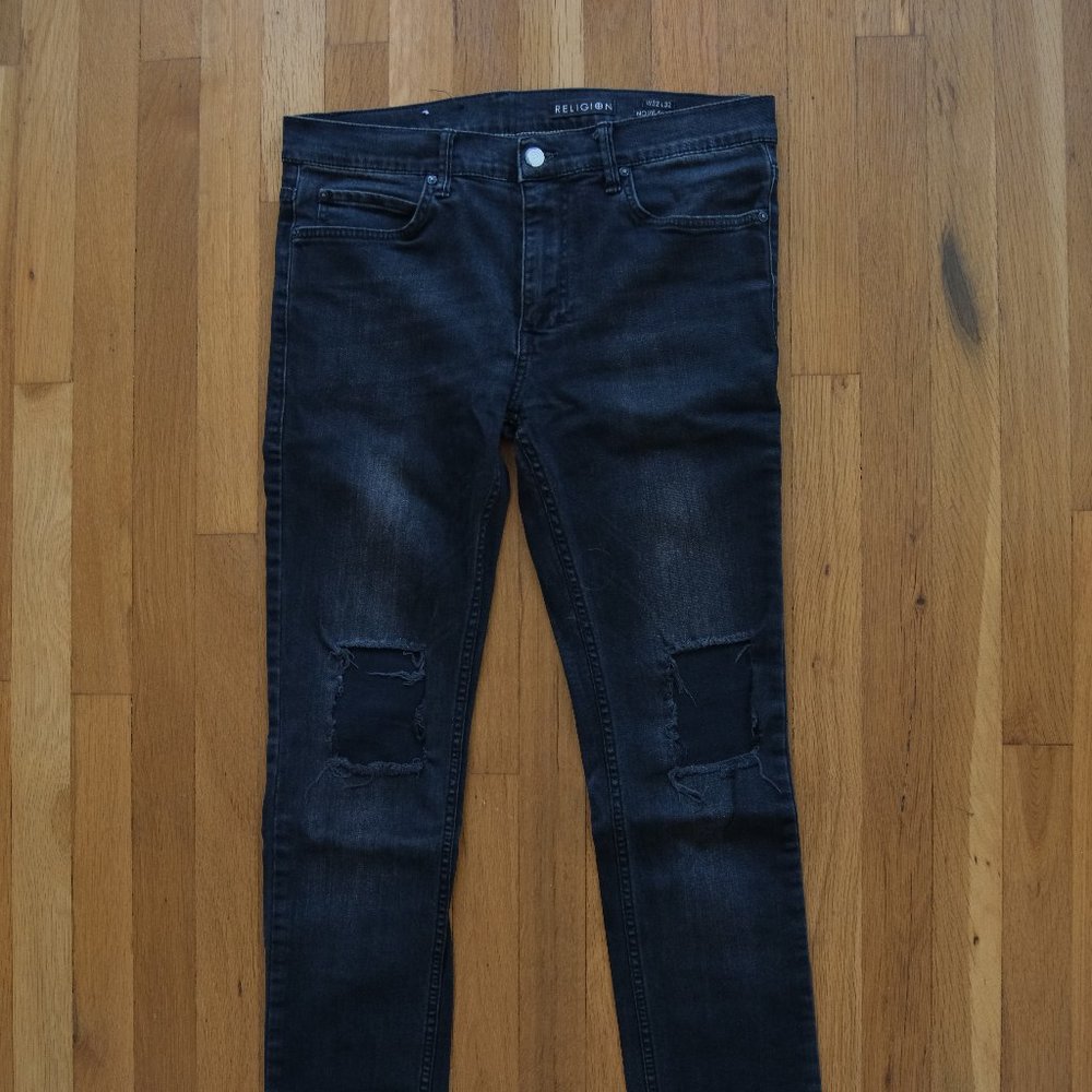 religion jeans noize skinny black 32x32